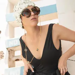 Woman Accesories 2021 Cute Black Evil Eyes Chain on Glasses Gold Chain for Mask Holder for Men Fashion Sunglasses Chains Jewelry