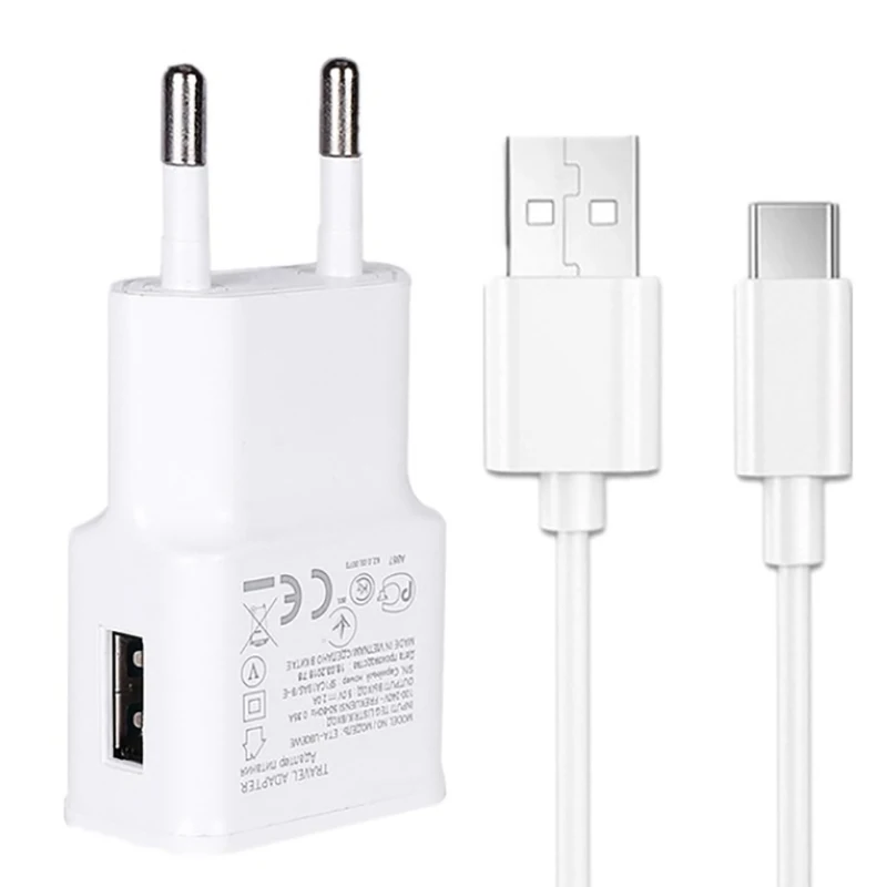 Быстрое зарядное устройство usb type-C быстрое зарядное устройство адаптер питания кабель для Galaxy S10e S10 Plus S9 S8 Note 8 9 10A40 A50 кабель для зарядки - Тип штекера: White Plug and Cable