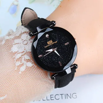 

Exquisite Women Watch Luxury Starry Sky Ladies Watches Leather Quartz Wrist watch Fashion Bracelet Clock relogio feminino reloj