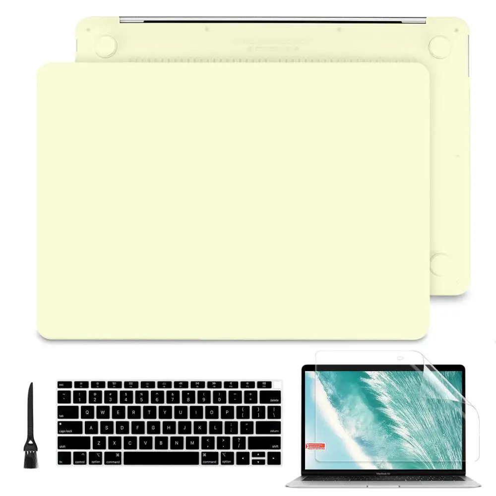 Цветной жесткий чехол для MacBook Air Pro 11 13 15 16 Сенсорная панель A2159 A1989 A1932 с защитной крышкой клавиатуры - Цвет: Mellow Yellow