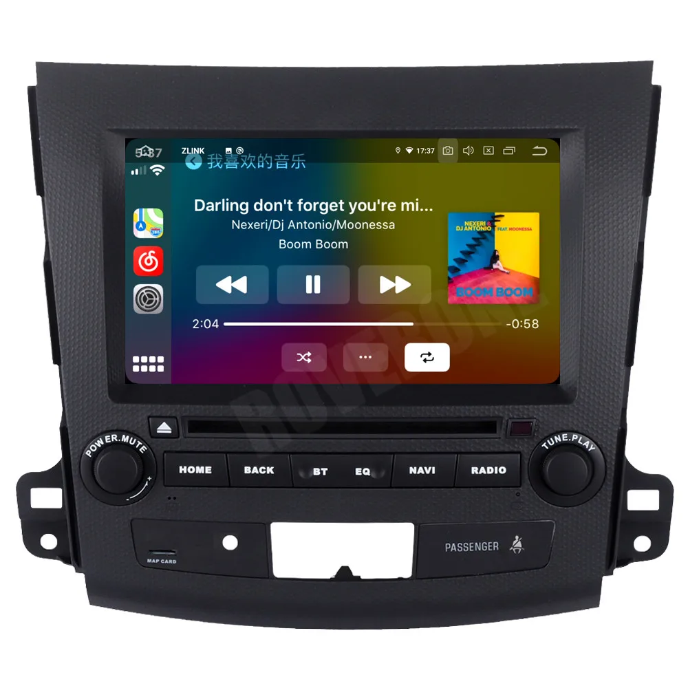 Автомагнитола Mitsubishi Outlander XL EX с восьмиядерным процессором Android 10 DVD плеером