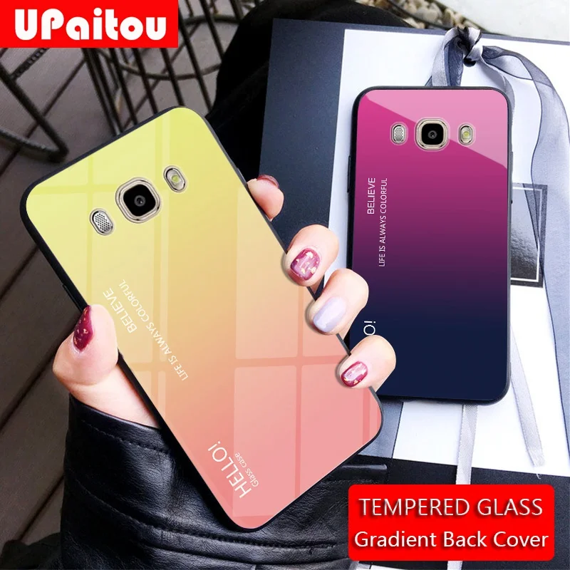 Чехол для samsung Galaxy J1 J5 J7 J2 J3 J4 Pro J6 Prime J8 чехол из мягкого ТПУ с края градиент Стекло Крышка для J120 J510 J710