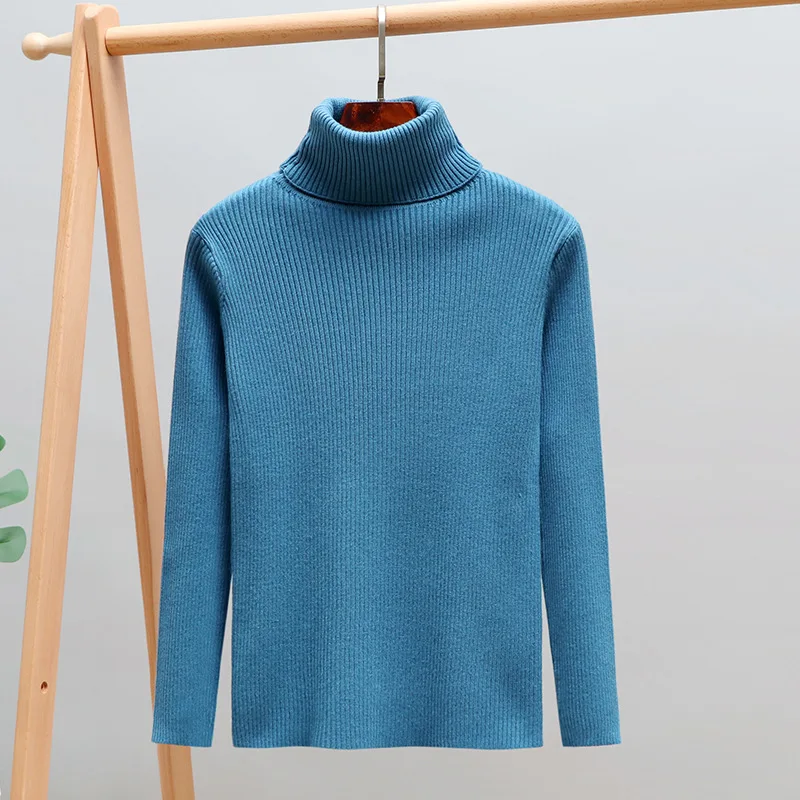 

Casual Autumn Winter Basic Sweater pullovers Women turtleneck Solid Knit Slim Pullover female Long Sleeve bigsize warm Sweater
