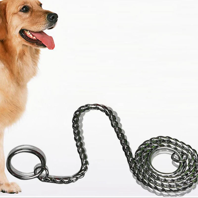 Светоотражающий Поводок для собак из нержавеющей стали, безопасная Длинная веревка для альпинизма, поводок для собак малого и среднего размера, поводки для обучения домашних животных