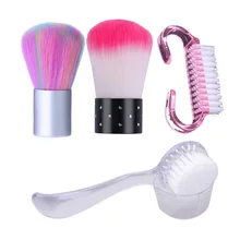 נייל ניקוי נייל מברשת כלים קובץ נייל אמנות טיפול פדיקור רך להסיר אבק קטן זווית נקי מברשת לטיפוח ציפורניים(China)