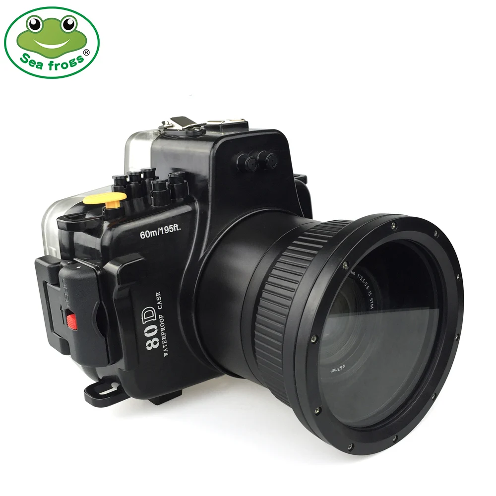 60m Underwater Camera Housing Diving Case For Canon Eos 80d 18135mm