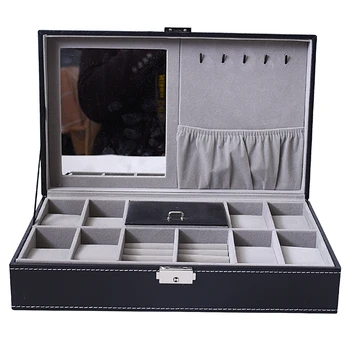 

Luxury Watch Box Case Display Organizer Leather Showcase Multi Purpose