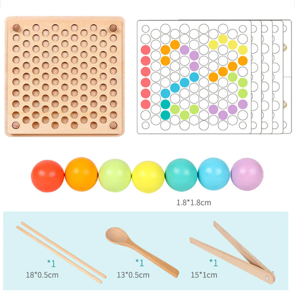 Детские игрушки Монтессори Деревянные игрушки руки Тренировки Мозга клип бусины головоломка доска математическая игра Детские Ранние развивающие игрушки для детей