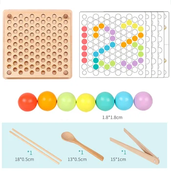 

Kids Toys Montessori Wooden Toys Hands Brain Training Clip Beads Puzzle Board Math Game Baby Early Educational Toys For Children