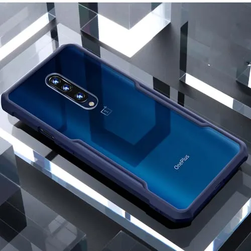 Для OnePlus 7T Pro Чехол XUNDD подушки безопасности противоударный прозрачный PC задняя крышка для OnePlus 7 Pro Чехол Coque для OnePlus 7 7T Capa - Цвет: Dark Blue-No Ring