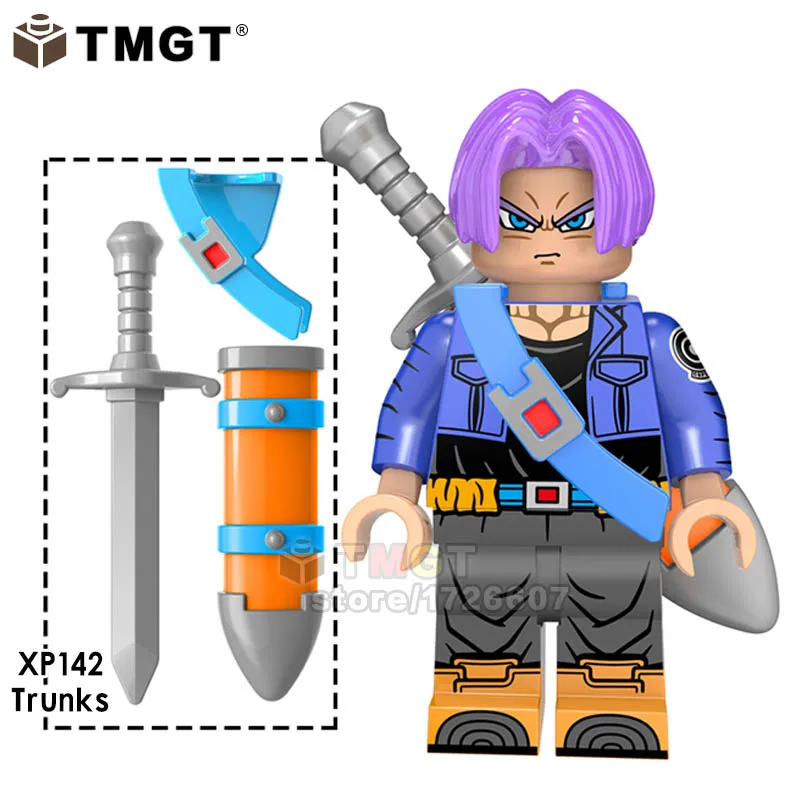 XP142-Trunks Одна распродажа Dragon Ball Z Сон Гоку гогета плавки ланч-маи Android 17 строительные блоки игрушки для детей - Цвет: XP142-Trunks