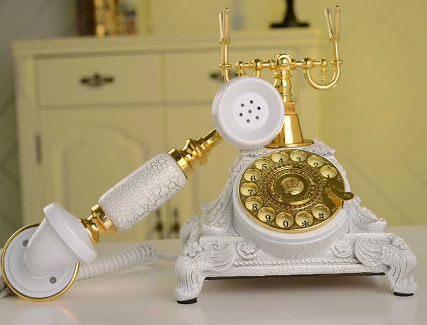 remarcação, telefone fixo retro para casa