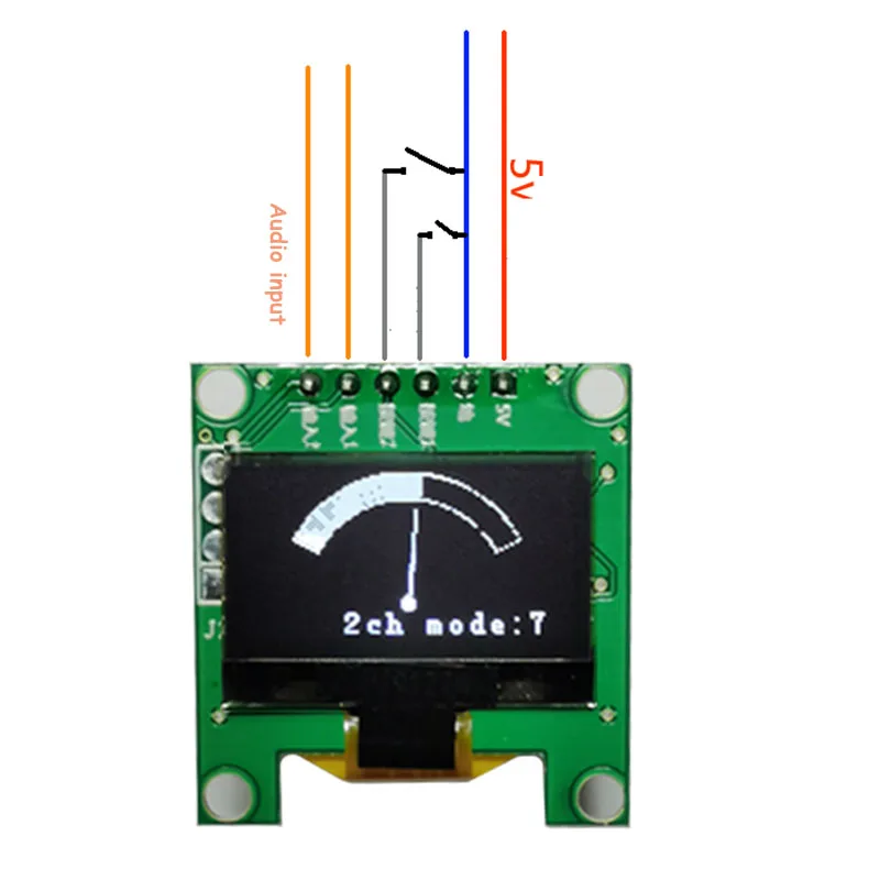 Мини анализатор спектра музыки OLED 0 96 дюйма MP3 ПК усилитель индикатор уровня звука