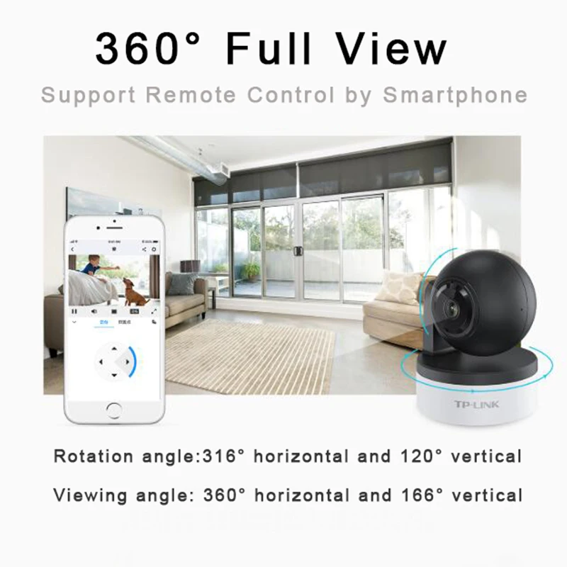 TP-Link 2MP PTZ беспроводная Wifi ip-камера 360 градусов Full View 1080P сетевая камера видеонаблюдения ICR пульт дистанционного управления CCTV наблюдения