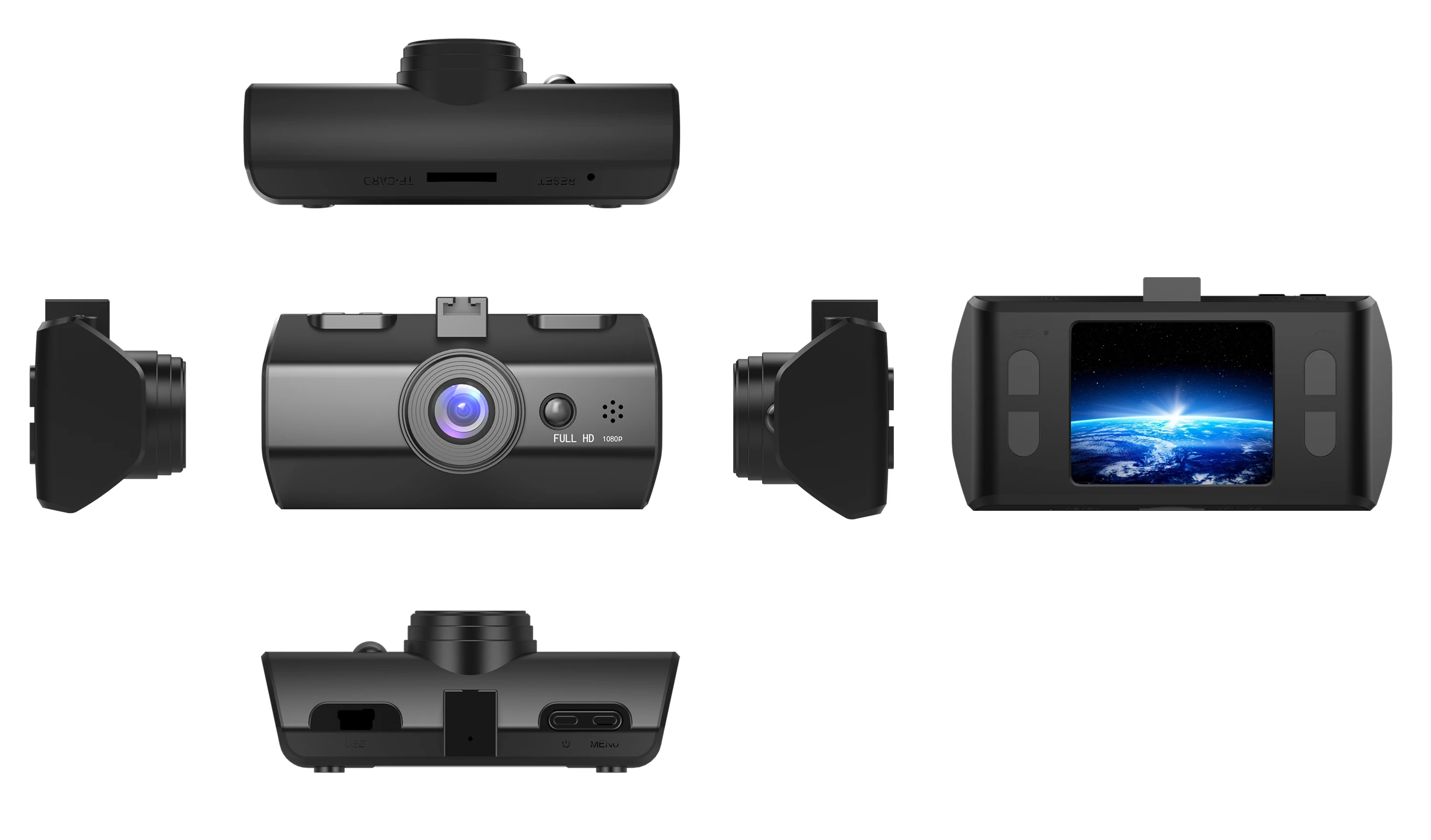 Автомобильный видеорегистратор Full HD 1080P Dash Cam 1," ips для транспорта, с двумя объективами камера Dashcam ночное видение g-сенсор парковка WDR Автомобильная камера рекордер