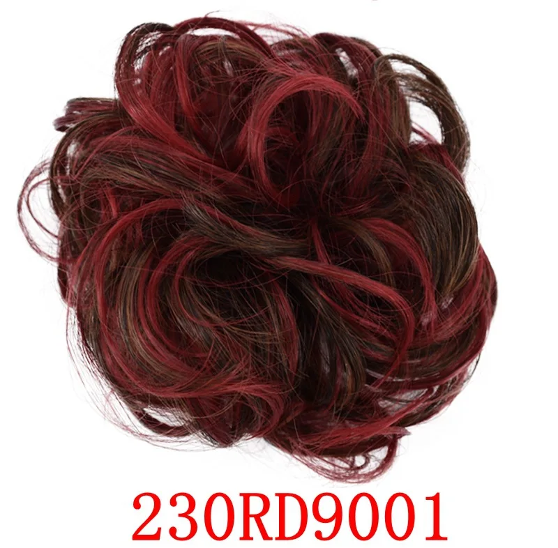 1 шт Женская мода Кудрявые Волнистые Синтетические волосы булочка шиньон аксессуары для волос шиньон хвост волос эластичная резинка для волос 18 цветов - Цвет: 7