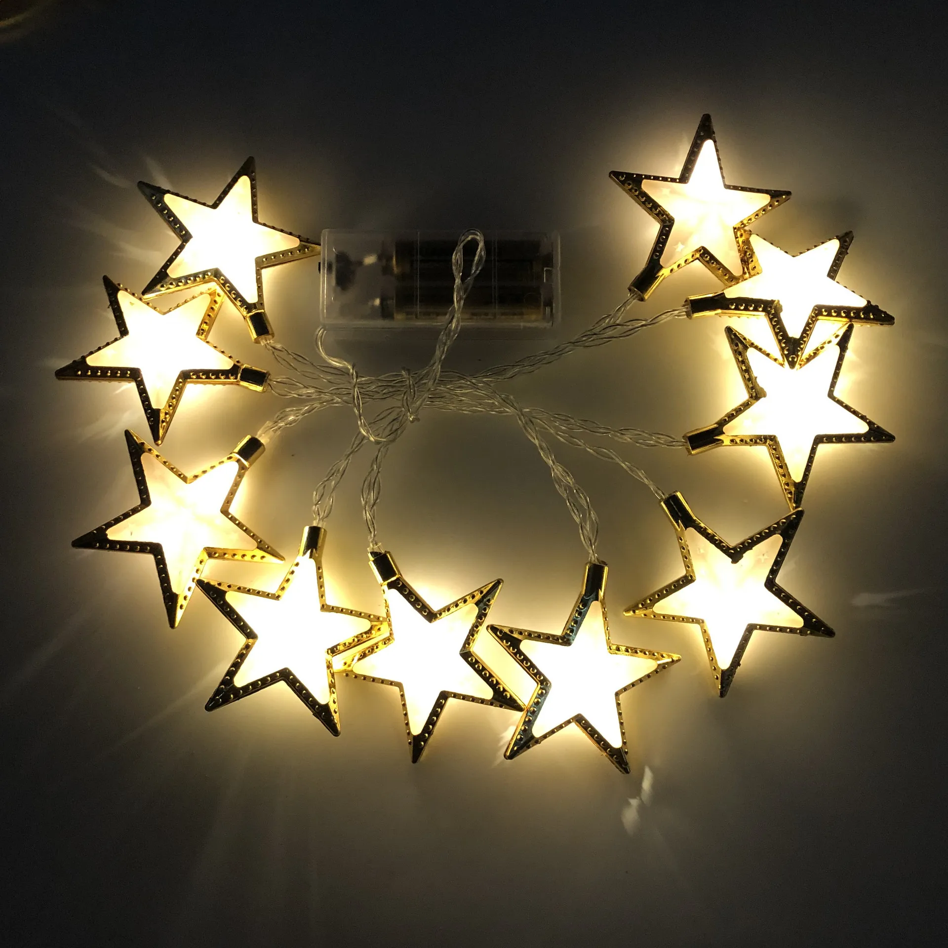 New Muslim Eid al-Fitr LED star moon lamp string Ramadan decorative pendant christmas lights indoor  holiday lights