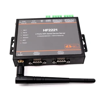 

2 port WiFi RS232 serial device server RS485 RS422 to WiFi TCP/IP Ethernet