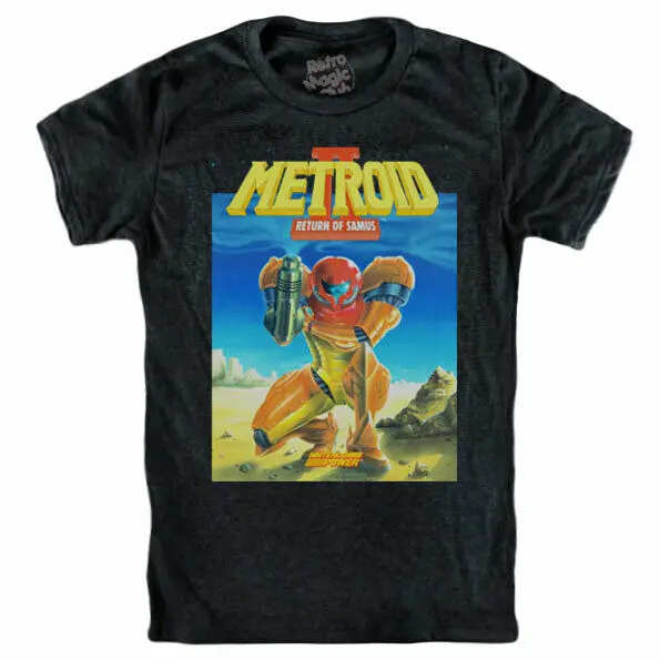 Metroid 2 футболка Возврат Od Samus Game Boy 1991 картридж коробка Nes Snes|Футболки| |