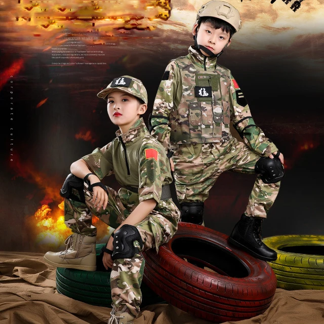 Uniforme Militaire Pour Enfants, Combinaisons De Combat Tactiques, Veste Et  Pantalon, Ensemble De Camouflage Airsoft, 2 Pièces, Costume Spécial Swat De  L'armée Pour L'entraînement - Randonnée Pantalon - AliExpress