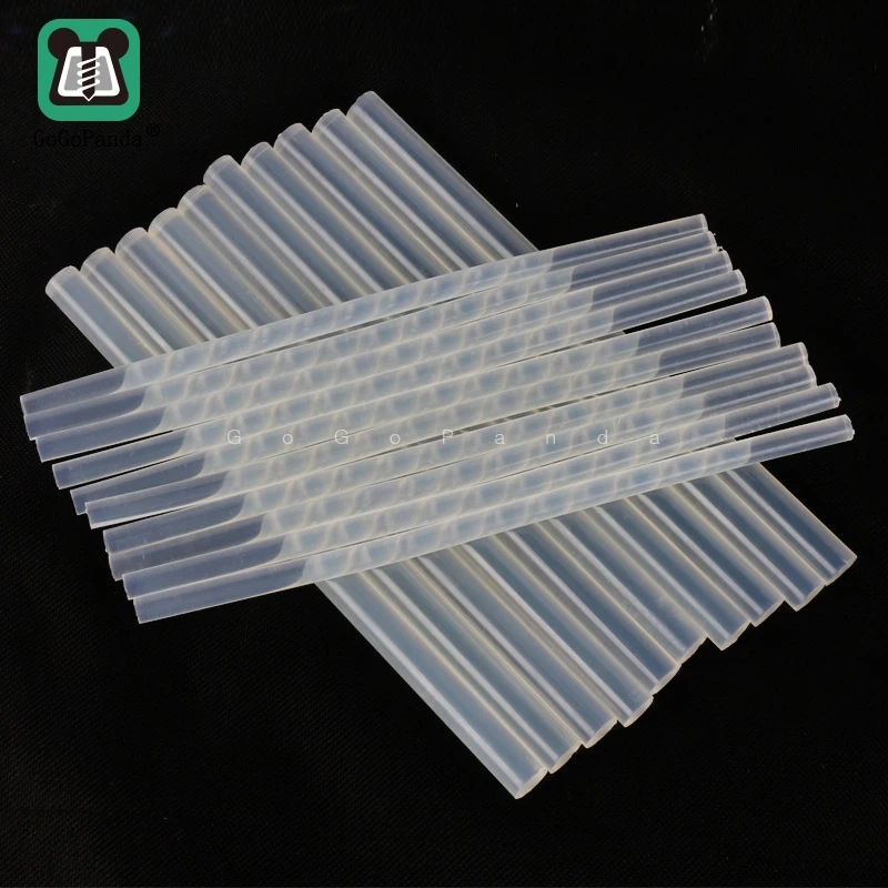 GOGOPANDA envío gratuito (10 unids/lote) no tóxica transparente de 7mm y 11mm X190mm barritas de pegamento de fusión caliente para el bricolaje