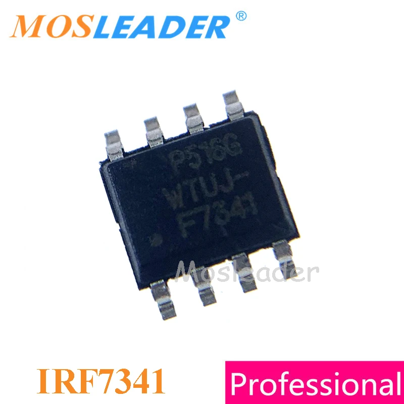 Mosleader IRF7341 SOP8 100 шт. 1000 двойной N канальный 55 в 4.7A Mosfet IRF7341TRPBF IRF7341PBF 7341 Китайский