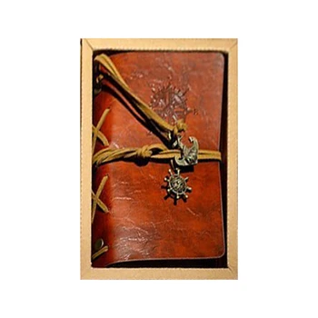 

Loose-leaf Kraft Paper Notebook Vintage Travelers Notebook Creative Pirate Anchors Spiral Notebook Stationery Gift For Boys
