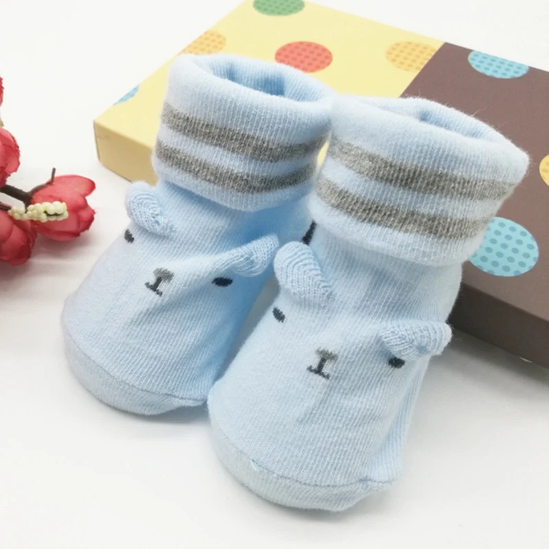 Носки для новорожденных; носки для мальчиков и девочек; милые Нескользящие носки для малышей