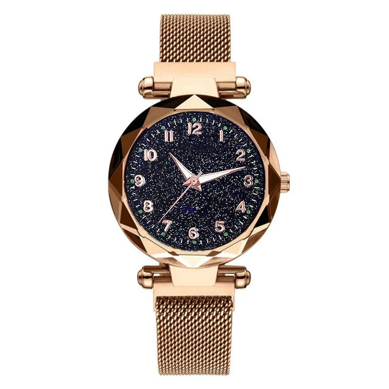 

Net Red Starry Watch Hot Luminous Magnet Magnet Milan WOMEN'S Watch Classic with Numbers Watch