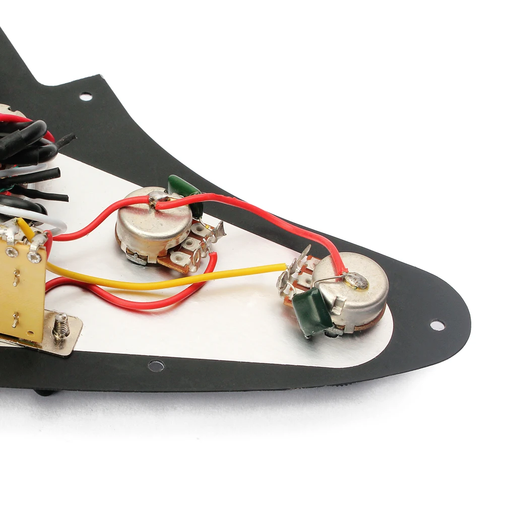 Electric Guitar Loaded Prewired Pickguard 3 Ply 11 Hole for Fender Stratocaster Guitar Parts Black