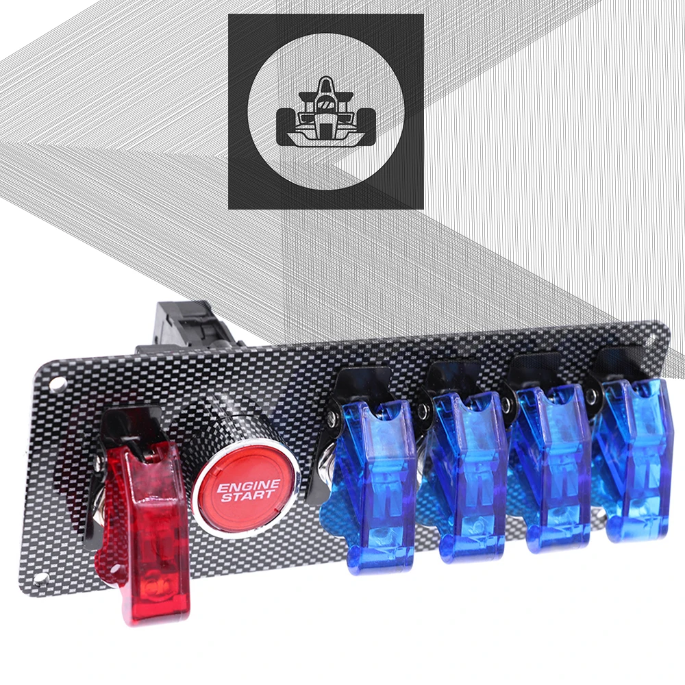 12V Красный СВЕТОДИОДНЫЙ Переключатель зажигания Панель тумблеры для двигателя гоночного автомобиля кнопка запуска