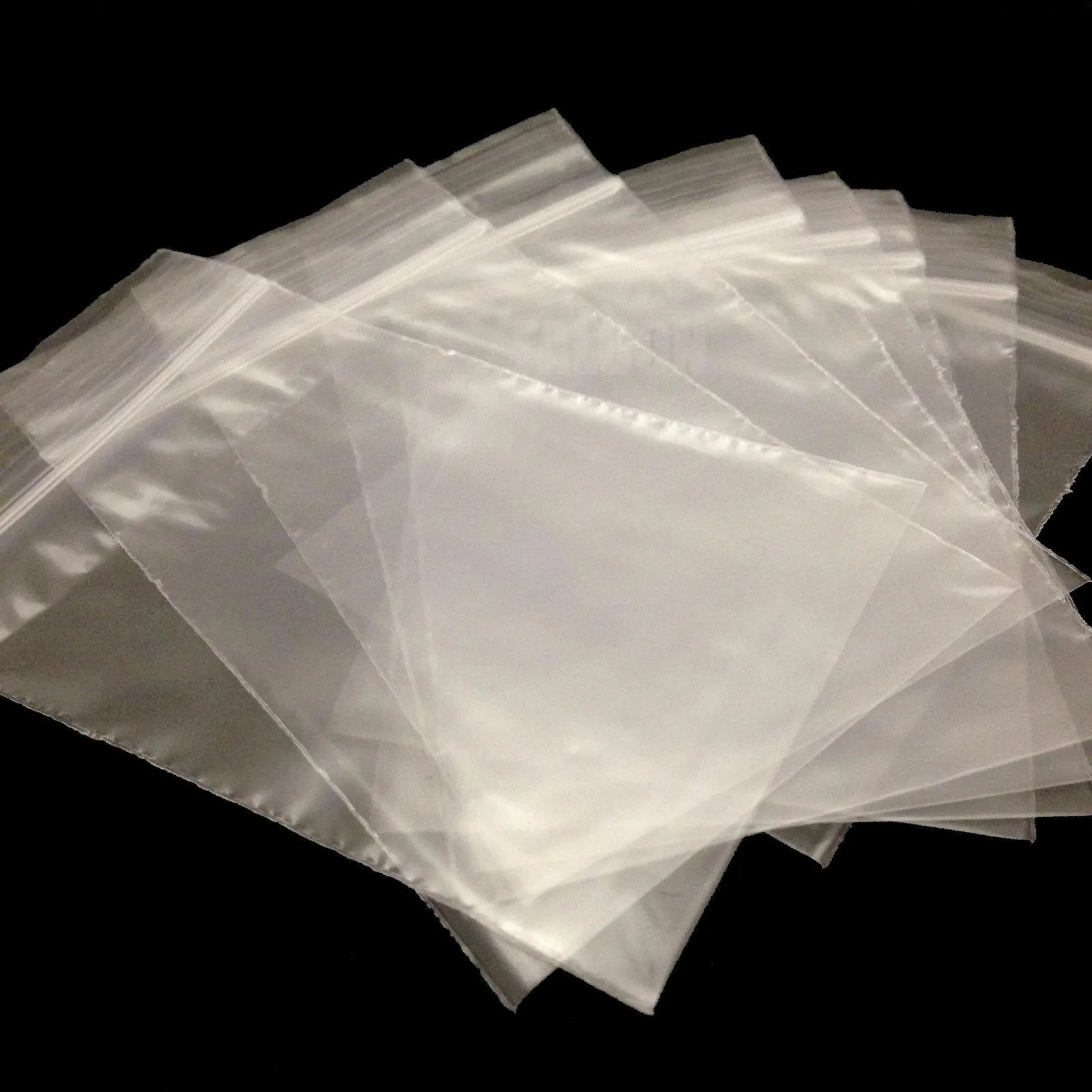 100Pcs Small Clear Plastic Bag Food Packaging Pouches Grip Self Seal Resealable Baggies Baggy Home Storage Bags 4