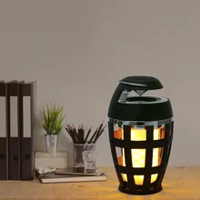 Портативный Bluetooth динамик Беспроводное зарядное устройство для мобильного телефона IP66 водонепроницаемый открытый свет пламени с подсветкой ночник USB