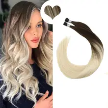 Ugeat I Tip Stick Keratin Hair Extensions Pre Bonded Machine Remy Fusion Hair 14-24'' 40g/80g Straight 100% Human Hair Balayage Human Hair (For White) Ugeat I Tip Stick Keratin Hair Extensions Pre Bonded Machine Remy Fusion Hair 14-24'' 40g/80g Straight 100% Human Hair Balayage Human Hair (For White)