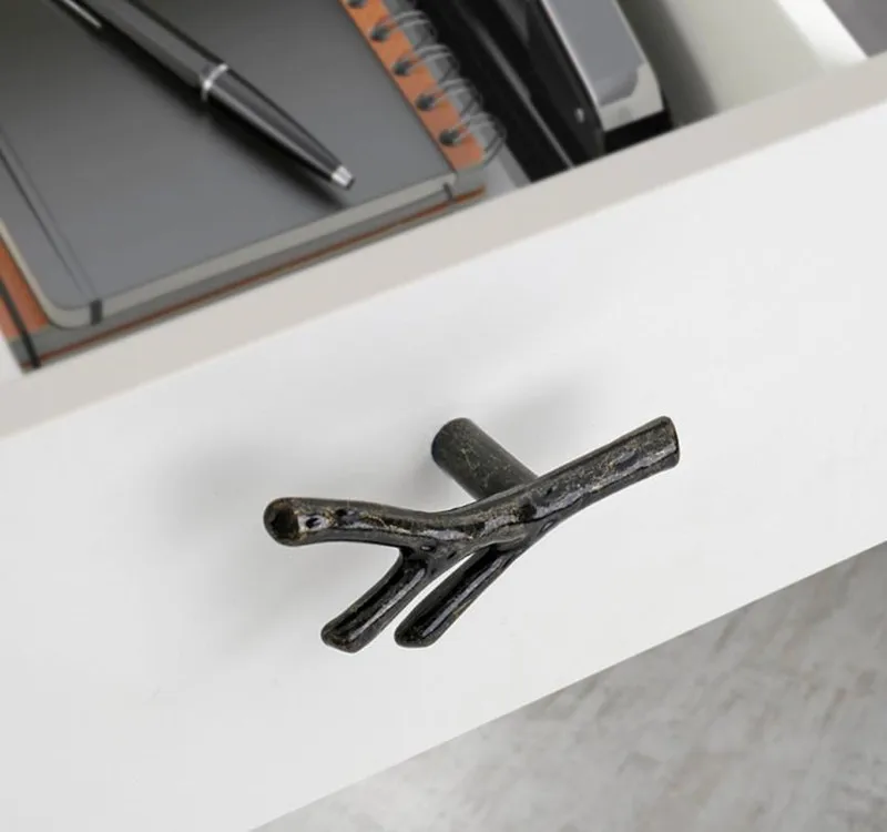 2pcs free shipping  96mm forest design furniture handle 64mm fashion dresser Handle Matte black Kitchen Cabinets Pulls cupboard 128mm cup shell handle  