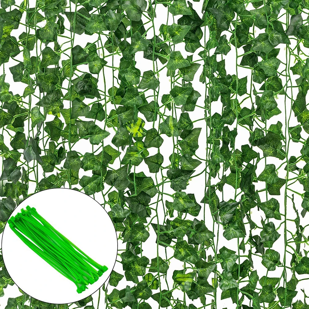 12pcs 2.5m Simulation Plant Leaf Home Decor hanging Artificial Green Leaf Wall Ornament Plastic Artificial Ivy Party Supplies 12pcs 2.5m Simulation Plant Leaf Home Decor hanging Artificial Green Leaf Wall Ornament Plastic Artificial Ivy Party Supplies