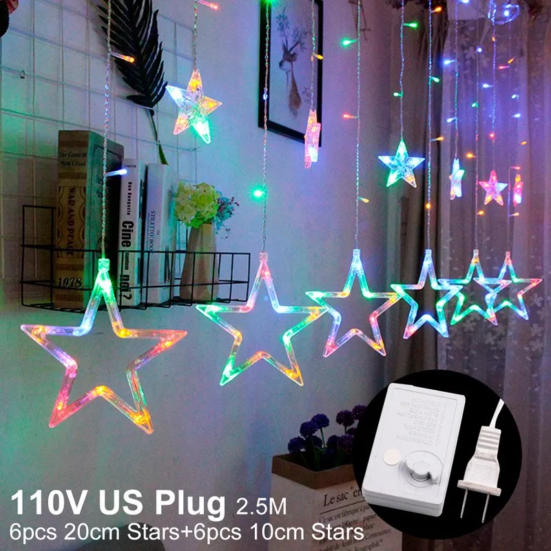 color 110v Рождественская гирлянда подвеска Рождественская елка Декор Светильник СВЕТОДИОДНЫЙ Рождественское украшение для дома Noel Navidad Рождественский орнамент подарки - Цвет: color 110v