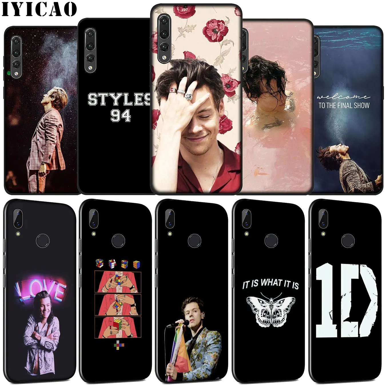 IYICAO Hot singer 1D Harry Style Soft Silicone Case for Huawei P30 P20 Pro P10 P9 Lite Mini 2017 2016 Black Cover P Smart Z 2019 | Мобильные
