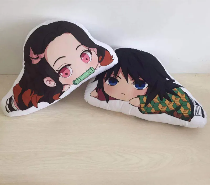 45cm Slayer Kimetsu no Yaiba Kamado Nezuko Doll Plush Stuffed Cushion Throw Pillow Toys For Kid Birthday Gift
