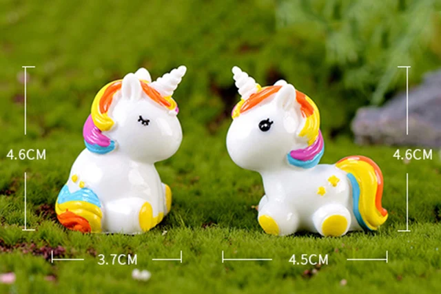 Mini Gelbe Ente Cartoon Figuren Auto Dekoration Harz Handwerk Puderblau  Einhorn Tisch Schaukel Spielzeug Zuhause Geschenk Von 3,1 €