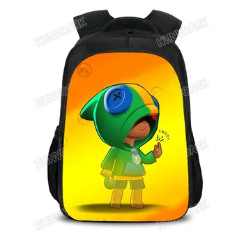 

Games Leon Spike Shell School Bag for Kids 16inch Primary Boys Girls Backpack Children Hot Cartoon Mochila Infantil gift