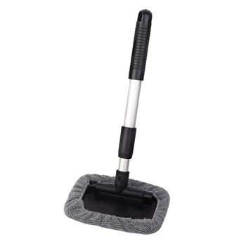 

SUVs Washable Reusable Universal Detachable Car Cleaning Tool Pivoting Head Soft Wiper Windshield Window Brush Extendable Handle