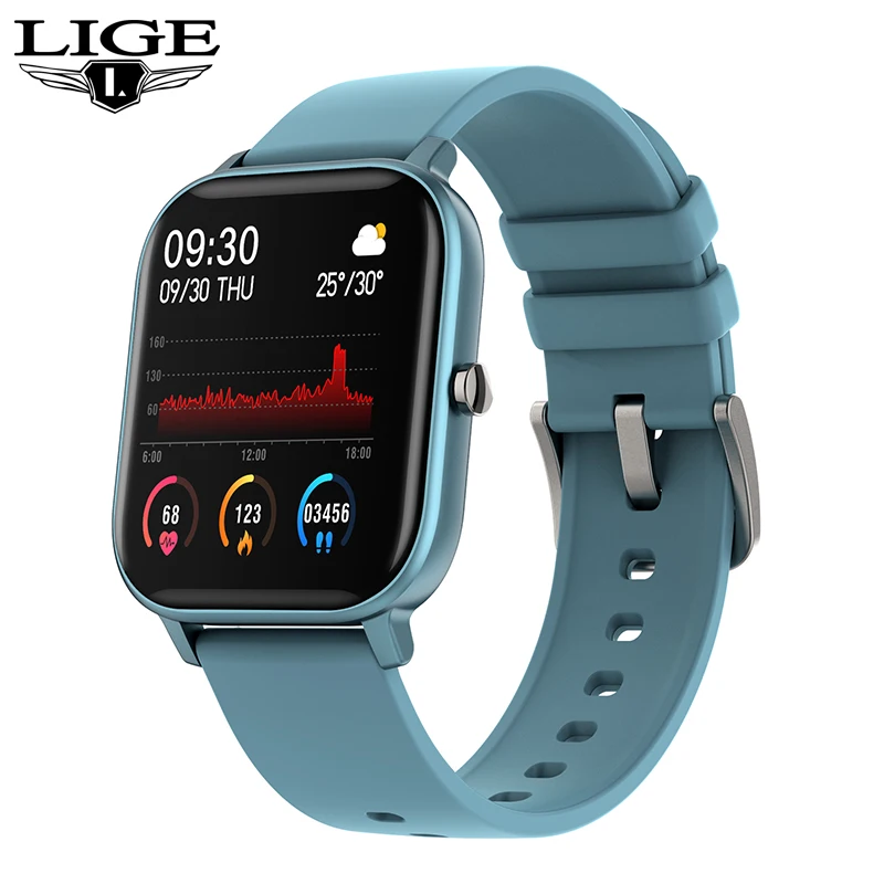 

LIGE 2020 New Smart Watch Men OLED Color Screen Heart Rate Blood Pressure Waterproof Sport smartwatch fitness Tracker smart band