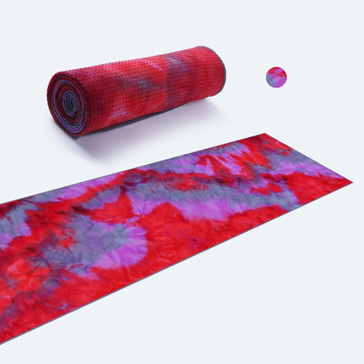Коврик полотенце для йоги, Йога, Коврики Полотенца с Нескользящие резиновые детали задней панели, идеально подходит для жаркого Йога& Пилатес, Портативный пляжные Полотенца - Цвет: Красный
