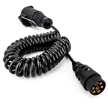 

Spring Wire Trailer Plug ABS Caravan Tow Bars Connector Adapter Durable 7 Pin Accessories Male To Female Vehicle Multipurpose