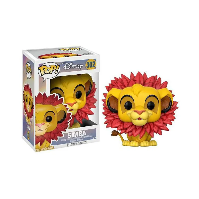 FUNKO POP disney мультфильм Король Лев Simba 302# Виниловая фигурка Коллекционная модель игрушки для детей Рождественский подарок