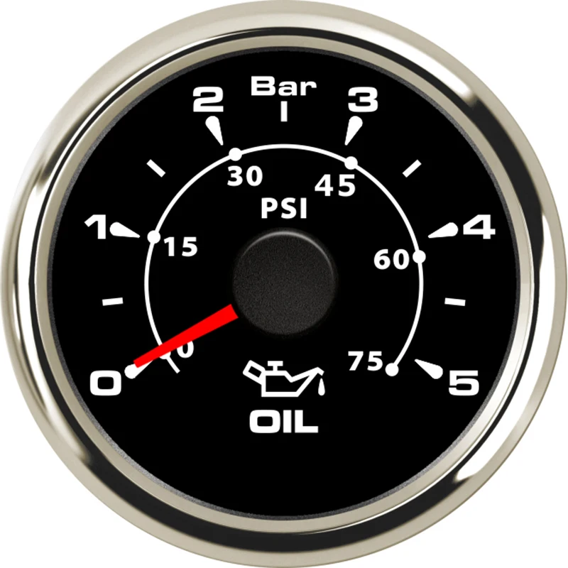 52 мм Датчик давления топлива 0~ 5 бар ЖК-водонепроницаемый датчик давления масла 0~ 75 фунтов/кв. дюйм с 7 цветами подсветка подходит для лодки автомобильный масляный пресс