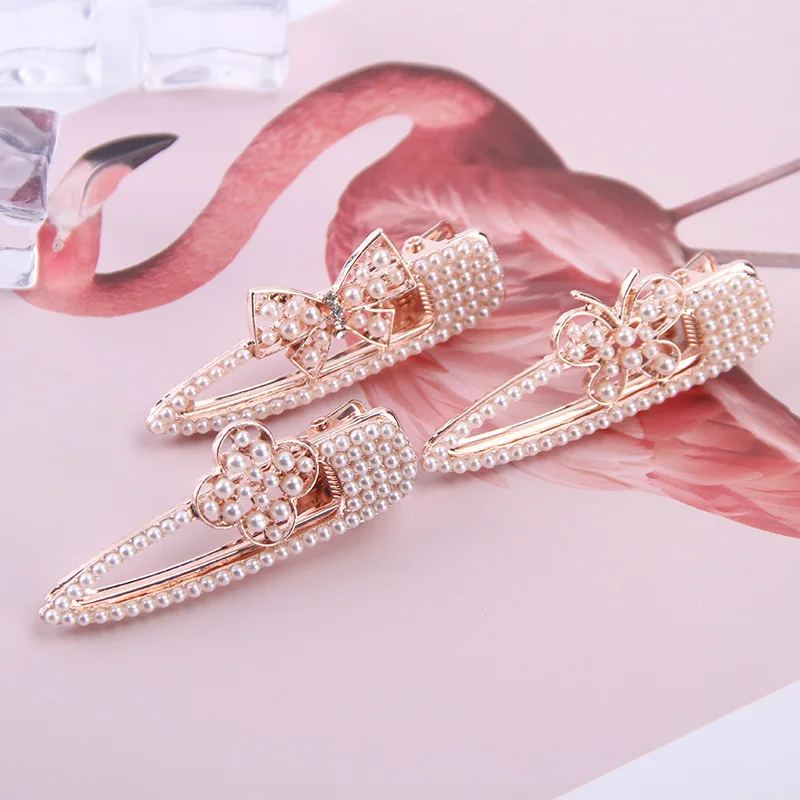 

Crystal Bow Word Hairpins Woman Hair Accessories Rhinestone Hair Clips Pearl Hair Grip Barrettes Fashion Hair Accessory