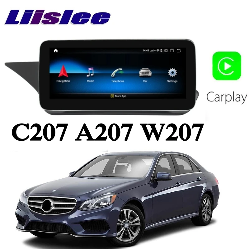 Автомобильный мультимедийный плеер Liislee NAVI CarPlay для Mercedes Benz MB E Class Coupe C207 A207 2009 ~ 2017