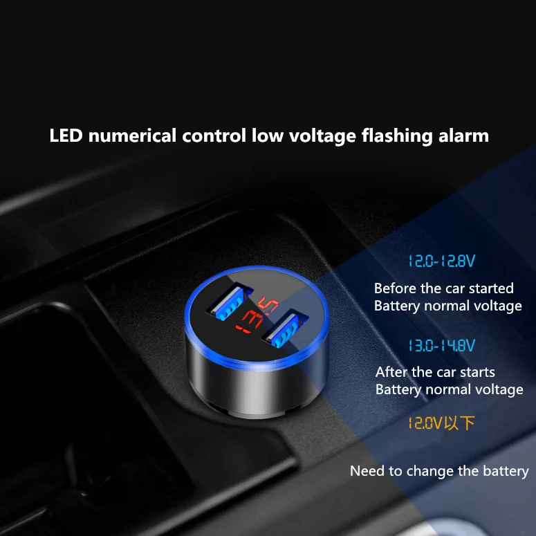 

2019 USB Car LED Phone Charger Auto Accessories For Dacia duster logan sandero stepway lodgy mcv 2 dokker